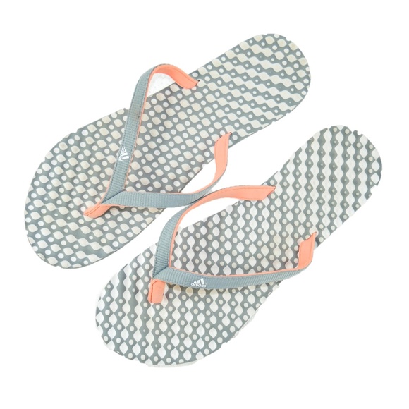 adidas gray thong flip flop